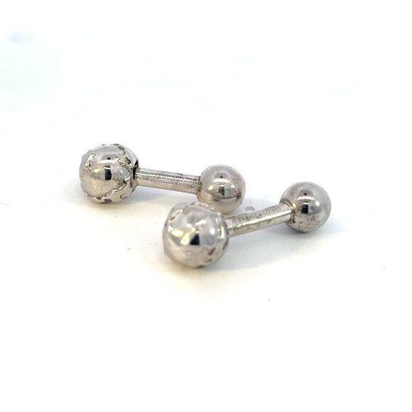Tiffany & Co Estate Globe Cufflinks Sterling Silver TIF570